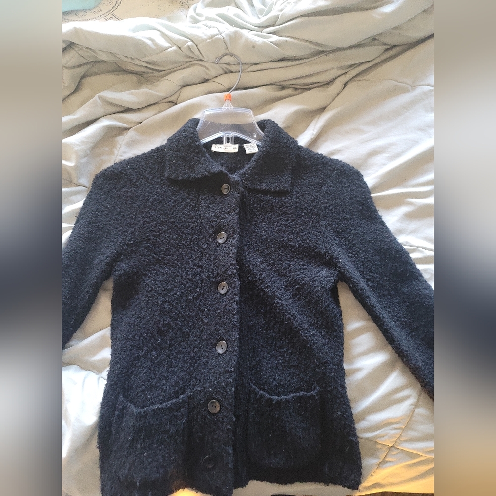 Ann Taylor Alpaca Wool button up sweater size small